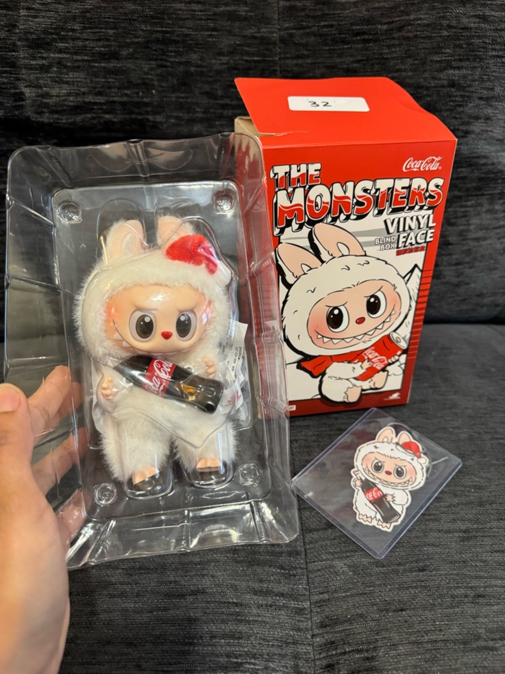 POP MART The Monsters x Coca-Cola  Vinyl Face Plush Pendant - Surprise Shake
